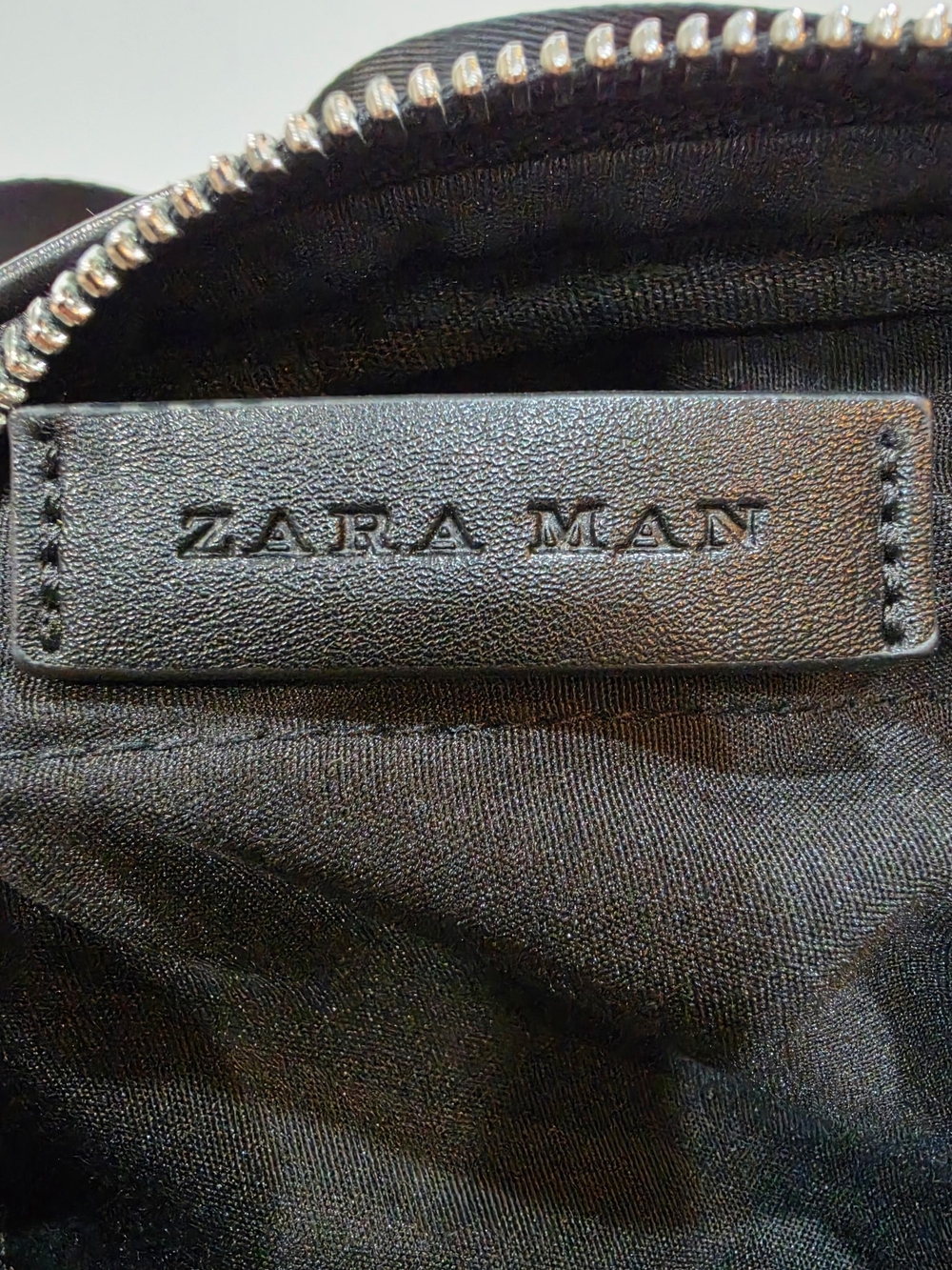 Zara Man Black Faux Leather Utility Belt Bag Bum Bag Fanny Pack - Picture 5 of 6